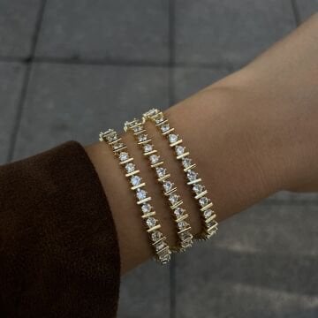 İthal Taşlı Tasarım Bileklik