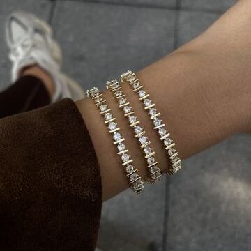 İthal Taşlı Tasarım Bileklik