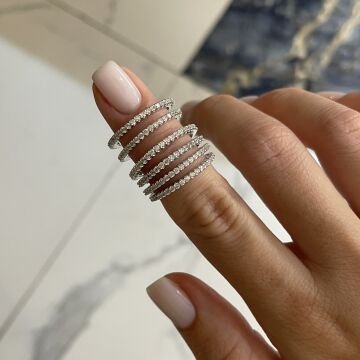 925 Ayar Gümüş İthal Tamtur Yüzük Sakin
