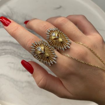 925 Ayar Gümüş Aslan Yüzük Lion