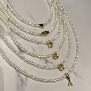 Tasarım İnci Kolye Pure