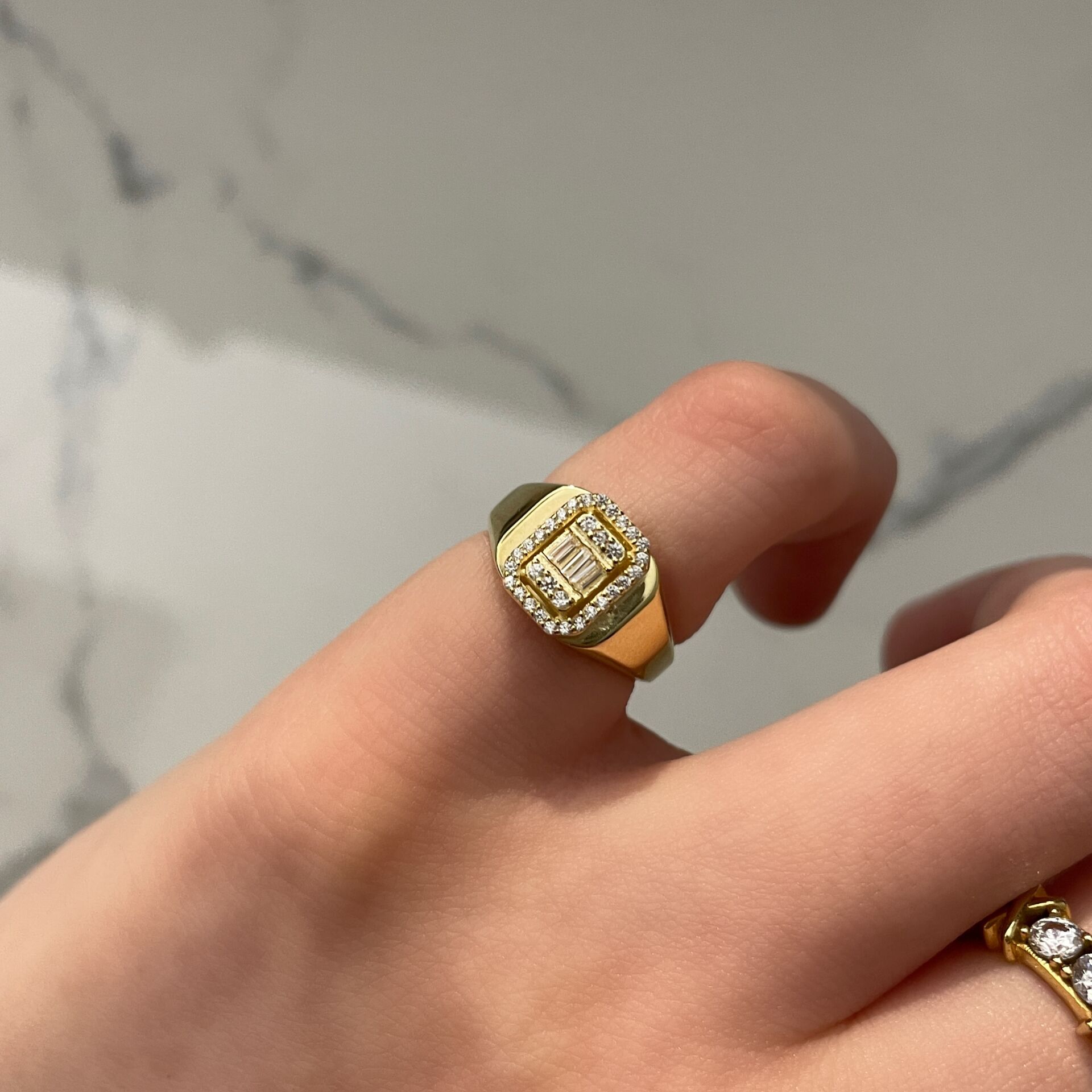 925 Ayar Gümüş Baget Model Serçe Parmak Yüzüğü Bague