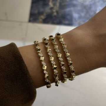 İthal Taş Detaylı Tasarım Bileklik Starlit