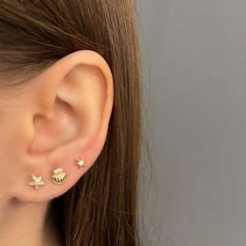 925 Ayar Gümüş İstiridye Set Küpe