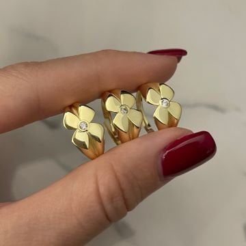 925 Ayar Gümüş Çiçek Serçe Parmak Yüzük