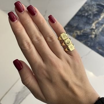 925 Ayar Gümüş İthal Kutup Yıldızı Serçe Parmak Yüzük