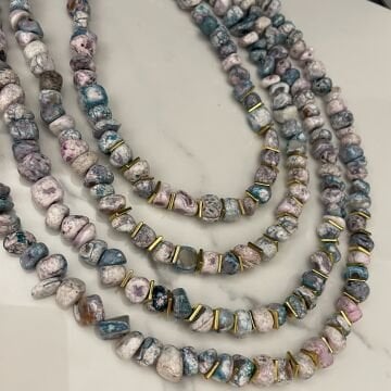 925 Ayar Gümüş Akik Taşlı Kolye Chokik