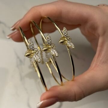 İthal Taşlı Arı Kelepçe Bileklik