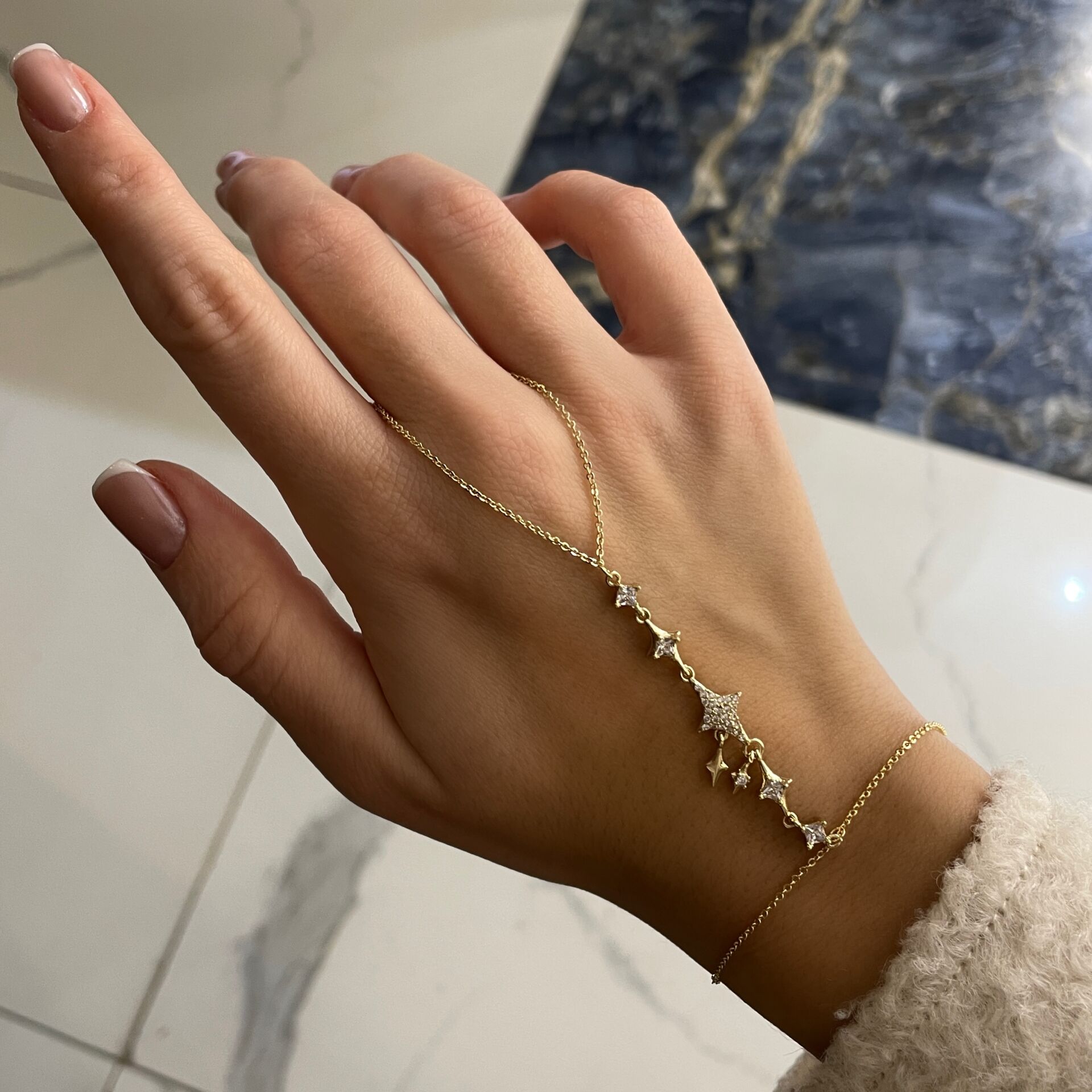 İthal Taşlı Kutup Yıldızlı Tasarım Şahmeran